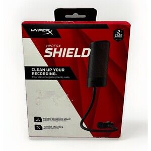 ⁠HyperX Shield Universal Microphone Pop Filter Metal Mesh Gooseneck Clamp